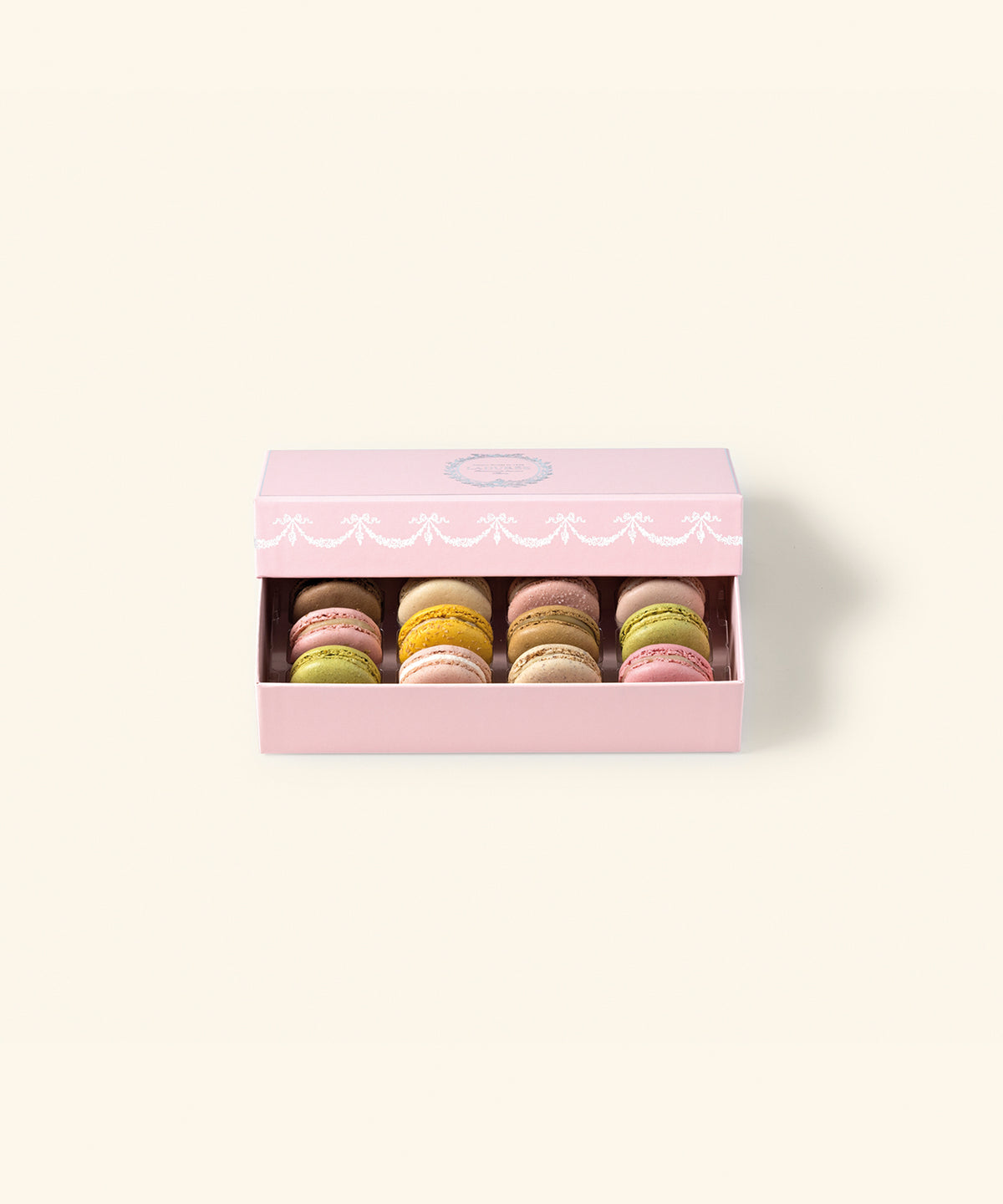 Box of 12 "Timeless" macarons - Pink